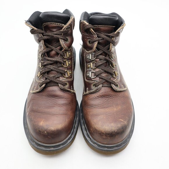 Doc Dr Martens 8697 Men's Size UK 9 Brown Chunky Leather Grunge Boots England - Picture 2 of 10
